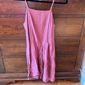 Wild Fable High neck Short Dress | Dusty Pink